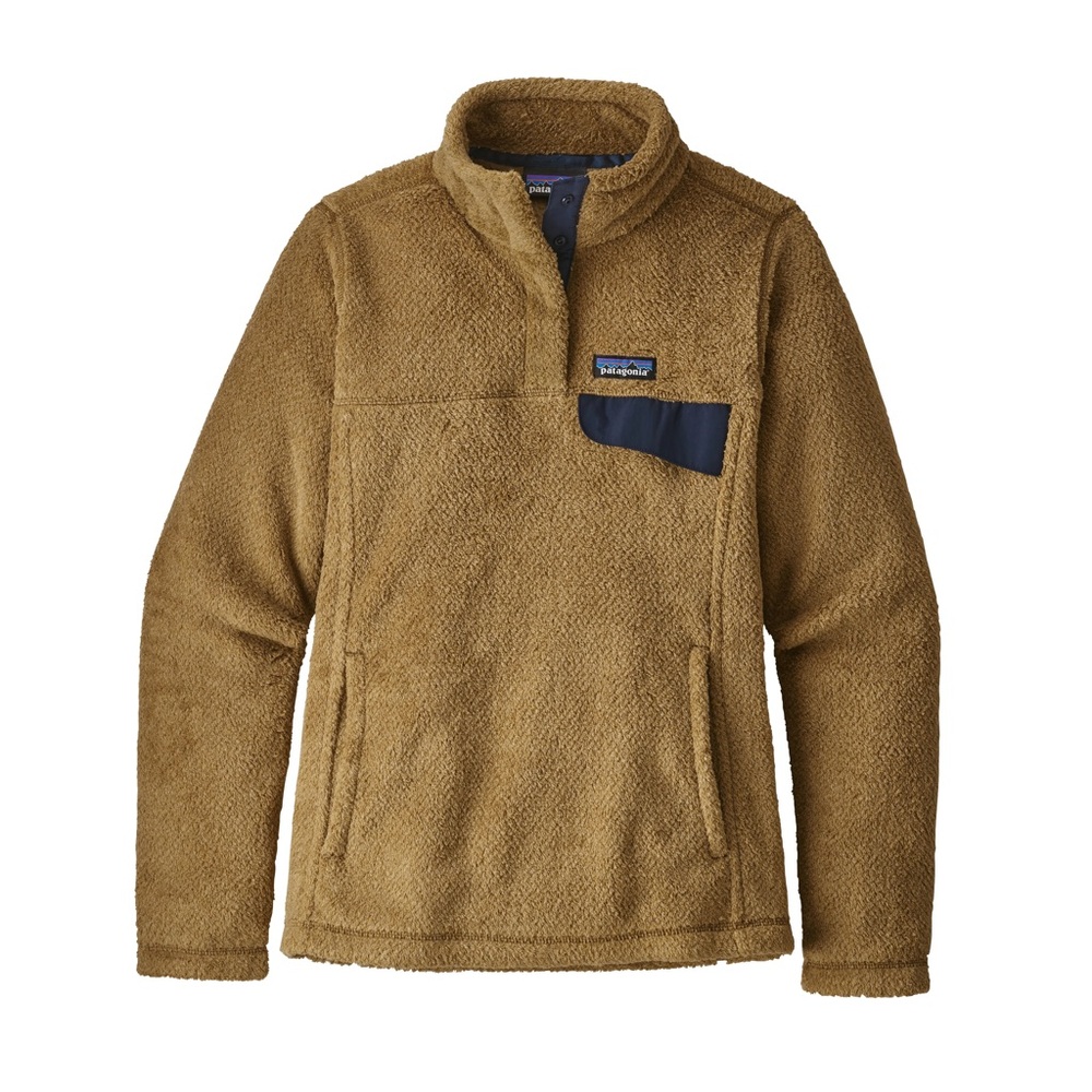 Patagonia Women’s Re-Tool Snap-T Pullover Jacket Brown Tan Black Small